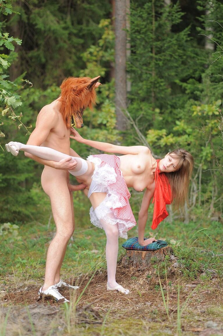 20P Little Red Riding Hood Beata Undine gets fucked by a wolf in the forest