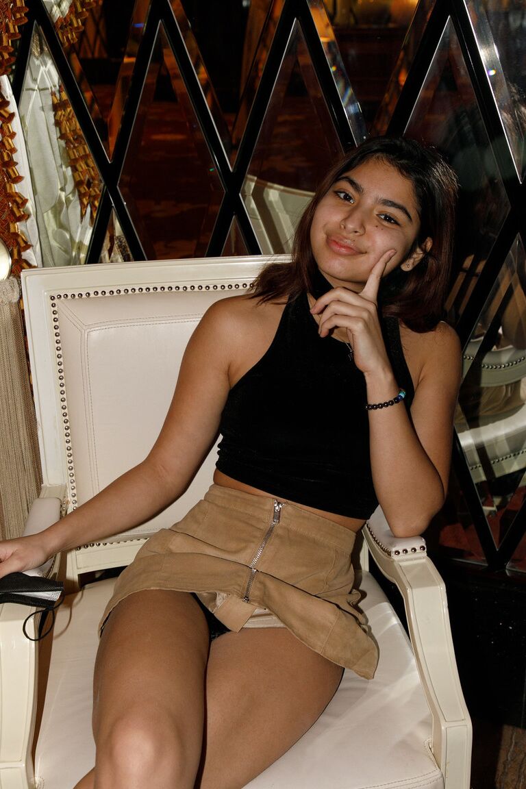 13P Amateur babe Hazel Heart flashes her undies in public and goes naked at home