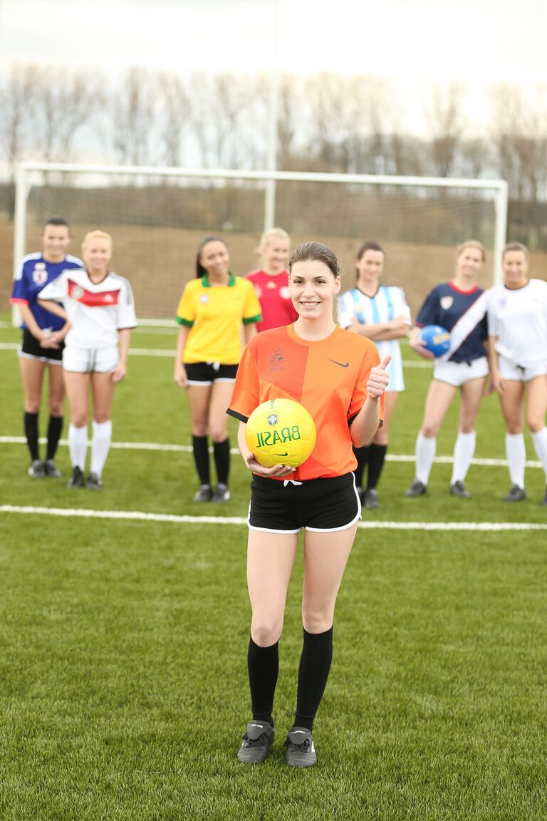 21P Soccer girls show their bodies at the field before lesbian orgy in a shower