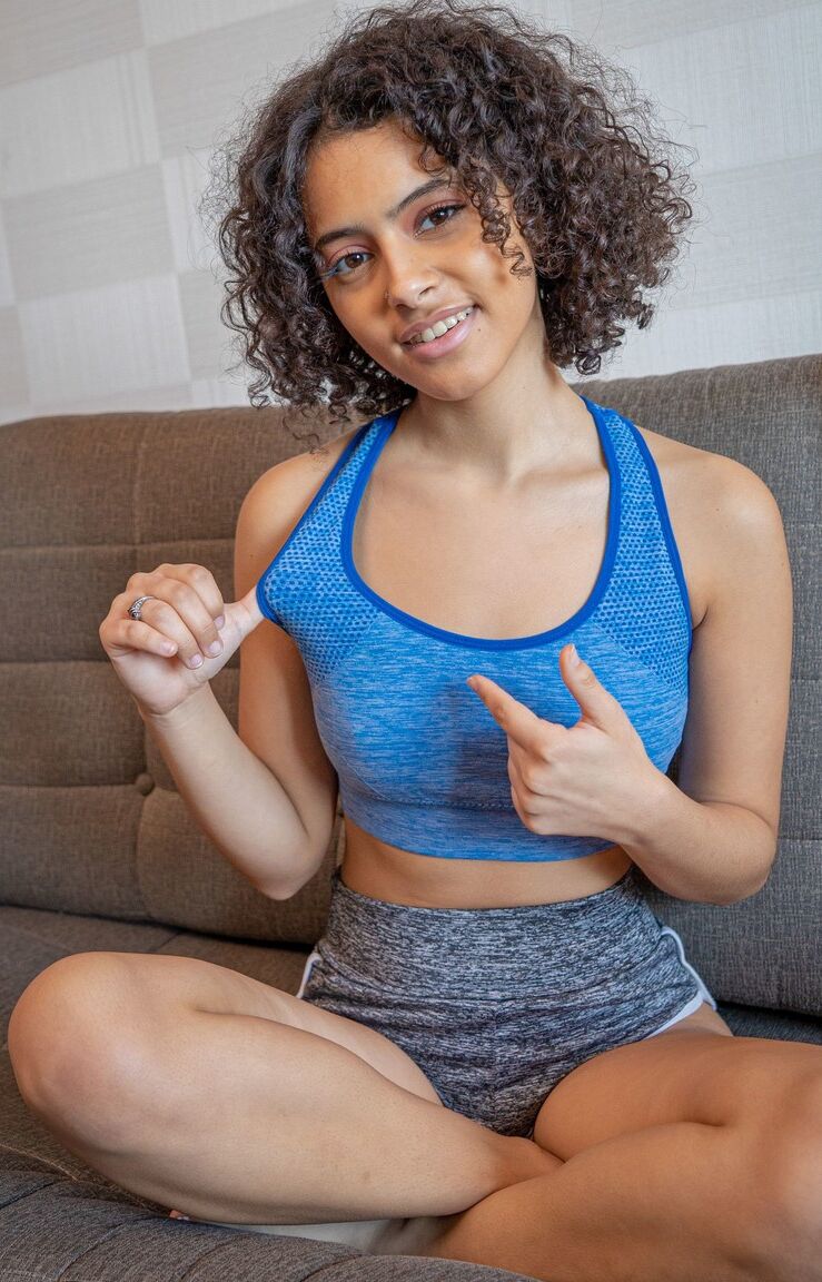 20P Beautiful ebony Latina Dani Diaz getting finger fucked & dicked in POV