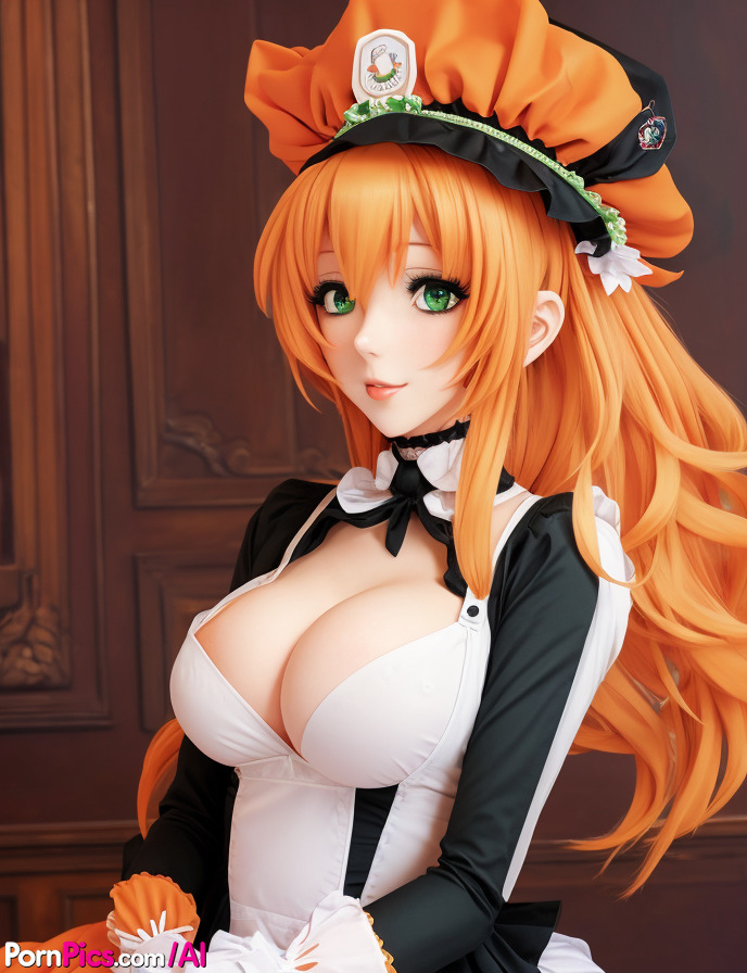 12P Shoki, superbe rousse hentai, montre ses superbes seins.