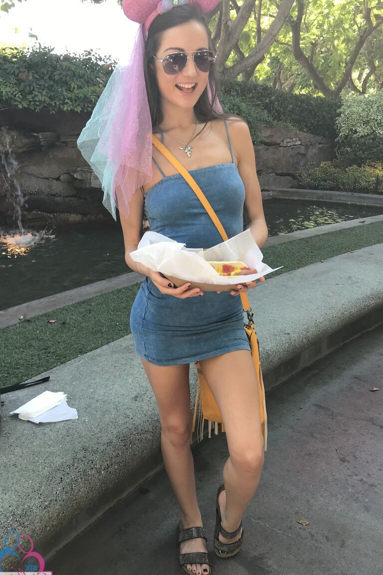 21P Teen Lily Adams unveils her yummy pussy after showing her tiny tits in public