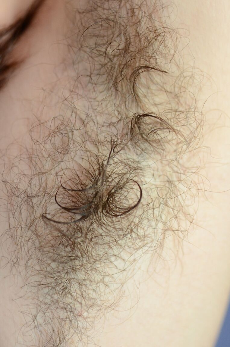 21P Chubby brunette babe Harley Hex exposes her hairy armpits and tawt in a solo