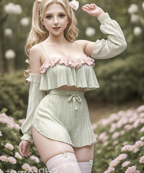 15P Pretty AI generated babe Kierney shows her beautiful big breasts