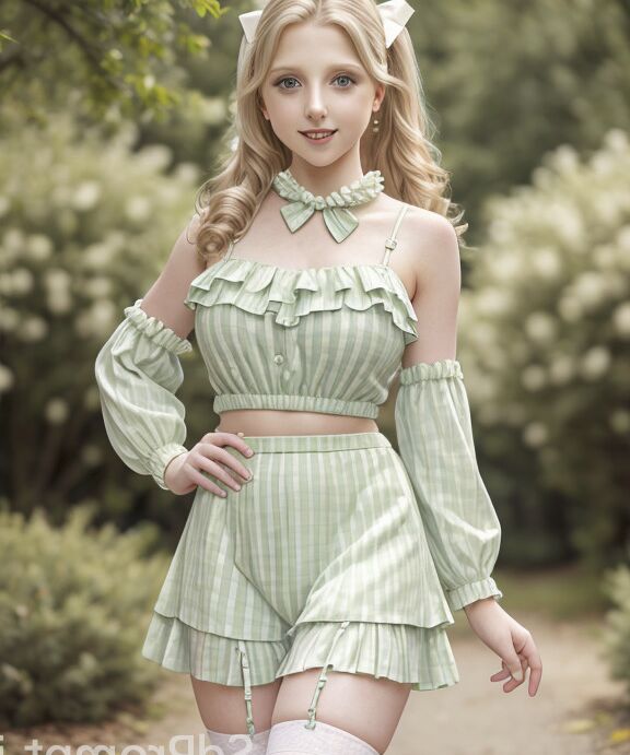 15P Pretty AI generated babe Kierney shows her beautiful big breasts