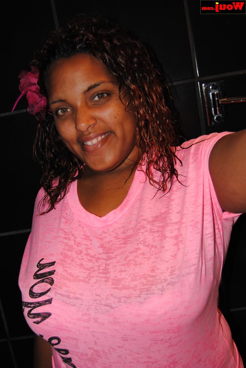 12P Ebony BBW stripping in a solo and showing her huge ass and tits