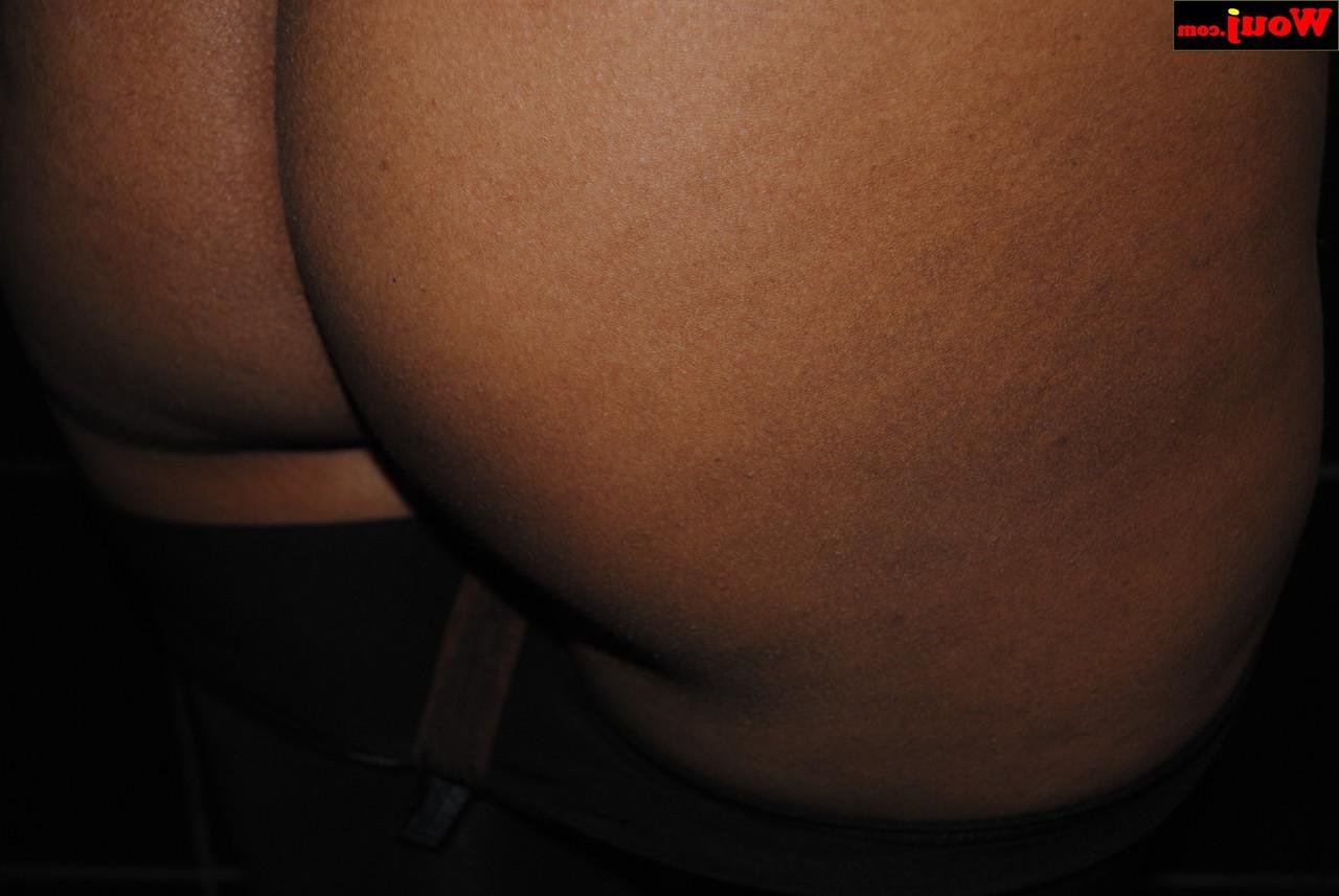 12P Ebony BBW stripping in a solo and showing her huge ass and tits