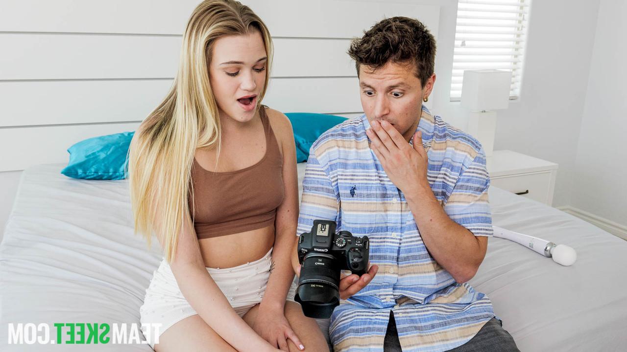 20P Babá amadora Chloe Rose sendo assada no espeto em um trio quente