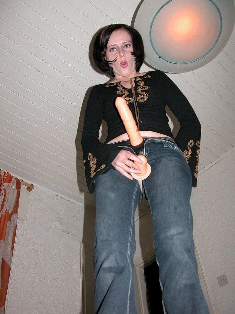 20P Femdom Helen Sykes strips naked while playing with her BDSM sex toy