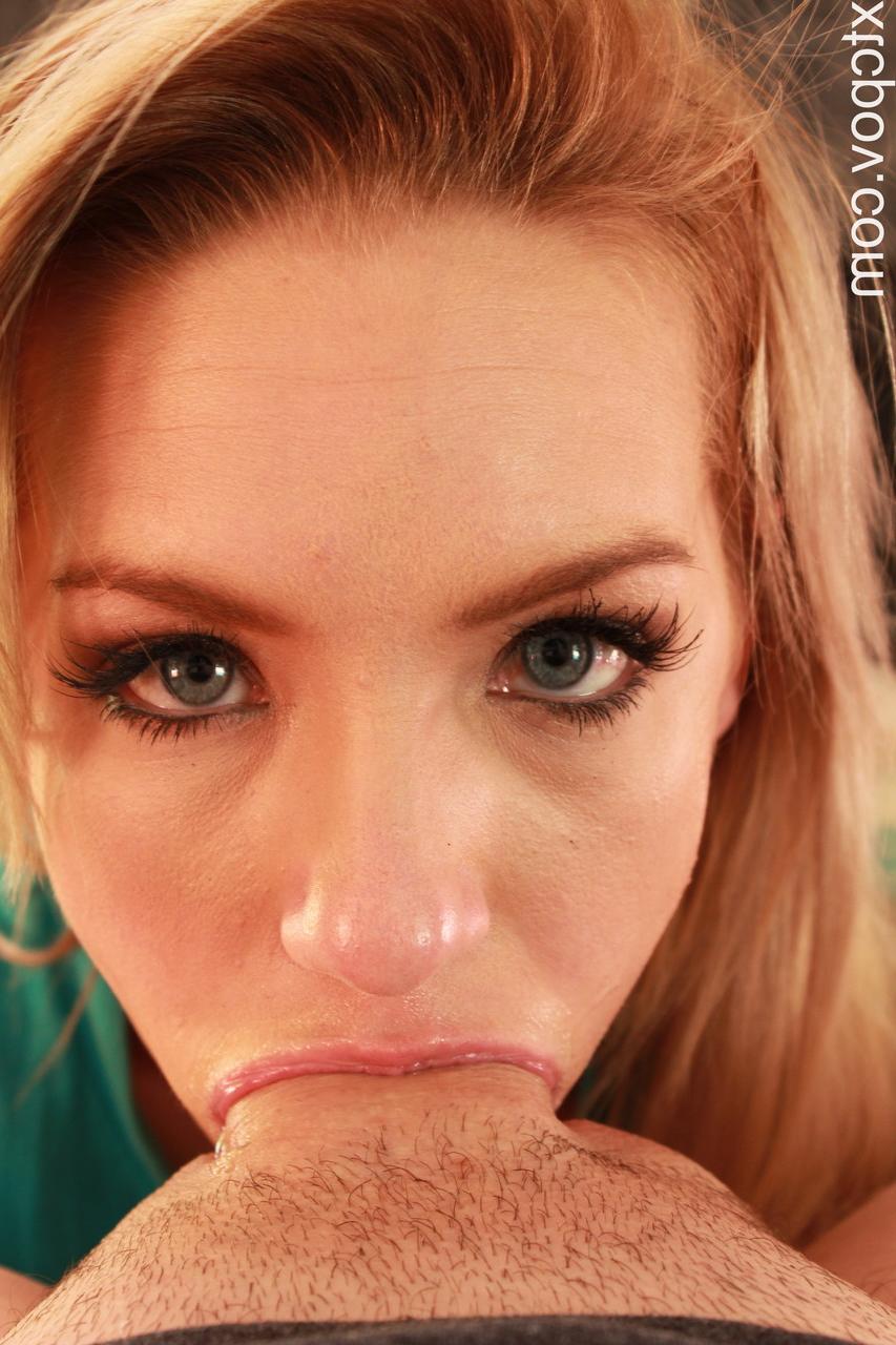 20P Horny amateur ginger blows and deepthroats a dick before giving a rimjob
