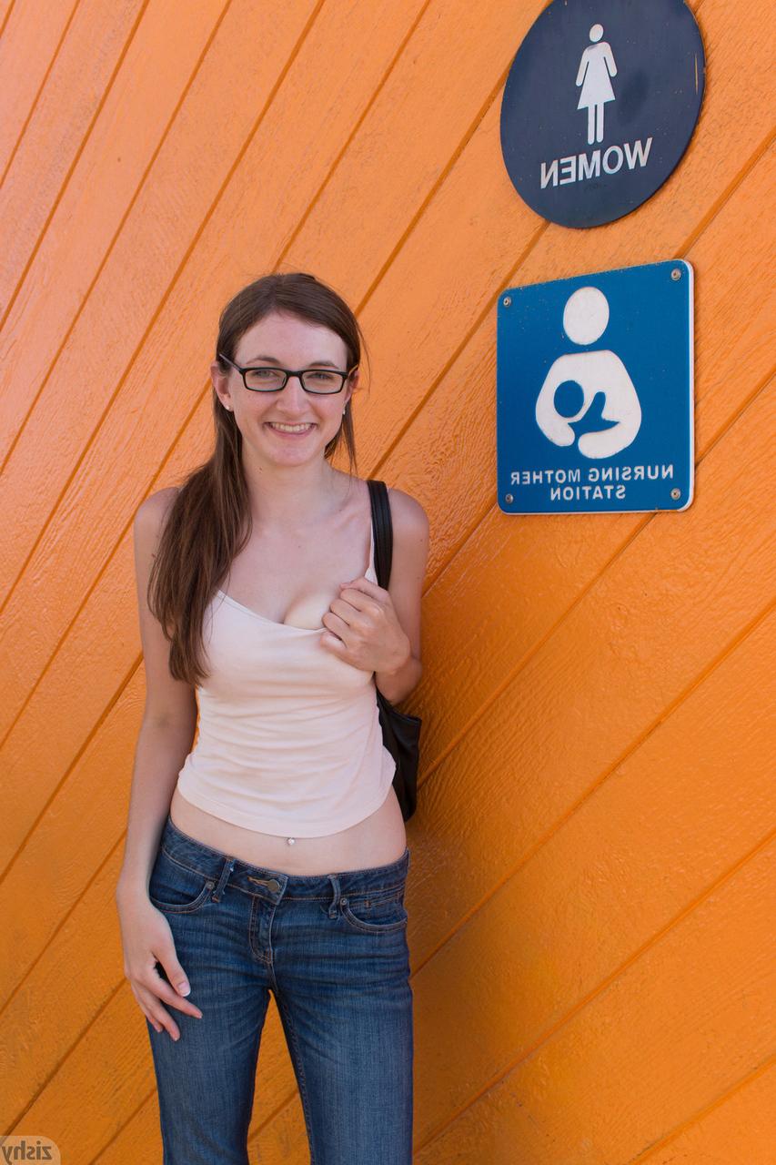 12P Student chick Patience Dolder walks around the city getting nude more and more