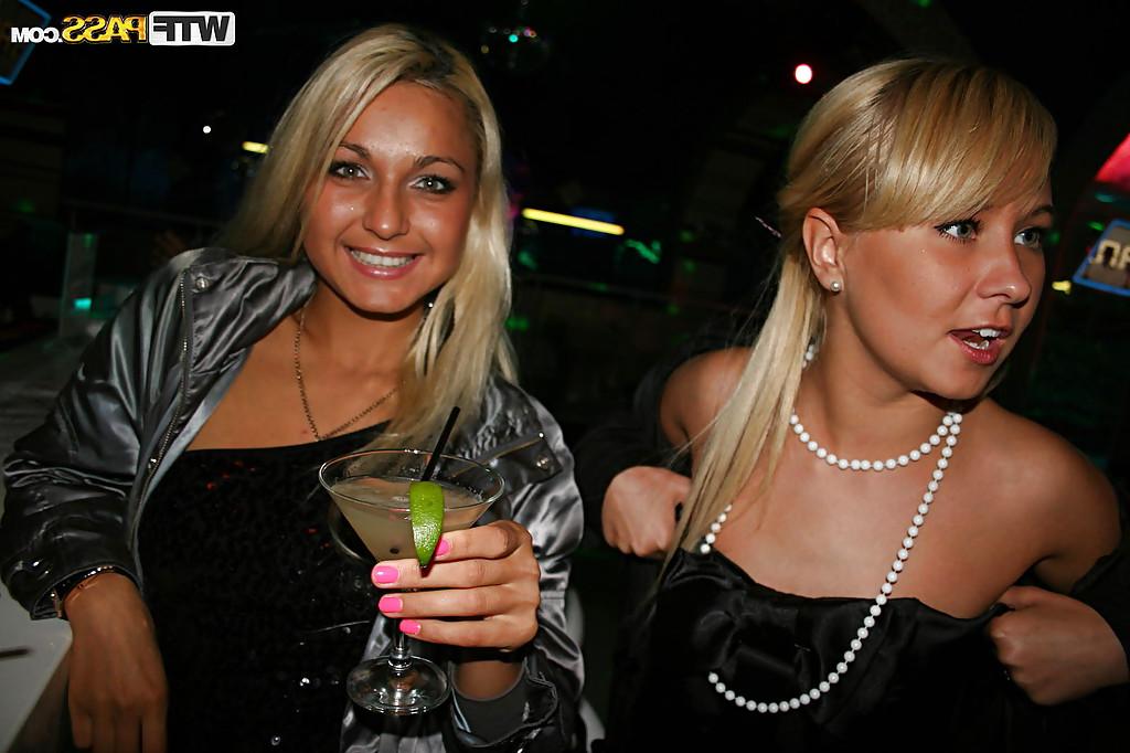 16P Seductive blonde babes get picked up and go naughty with a lucky guy