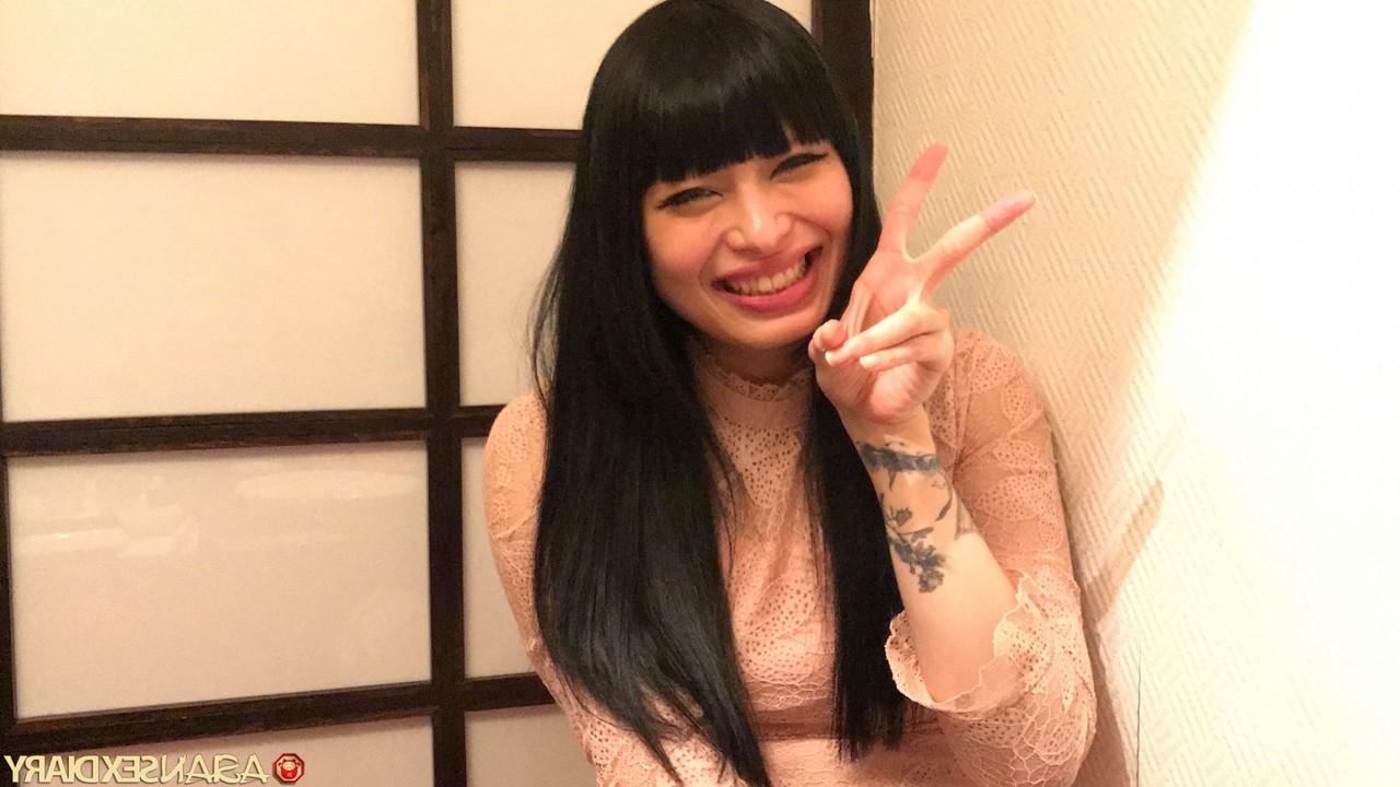20P Japanese hottie Miyabi deepthroats and fucks a dick in POV at the hotel room