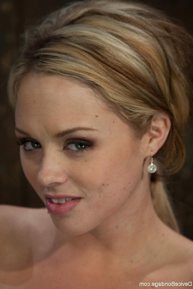 20P Busty Katie Kox gets restrained in a metal construction & toyed by her master