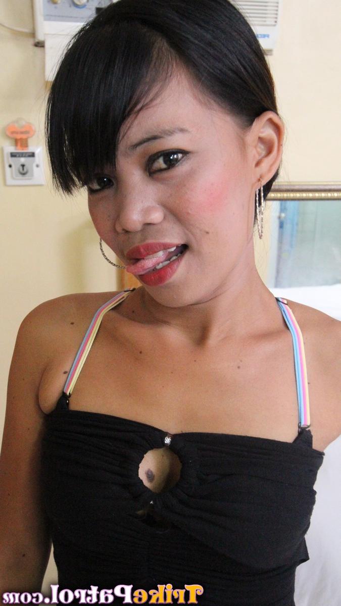 15P Pretty Asian MILF Leeann strips to show her tiny tits and petite hot ass
