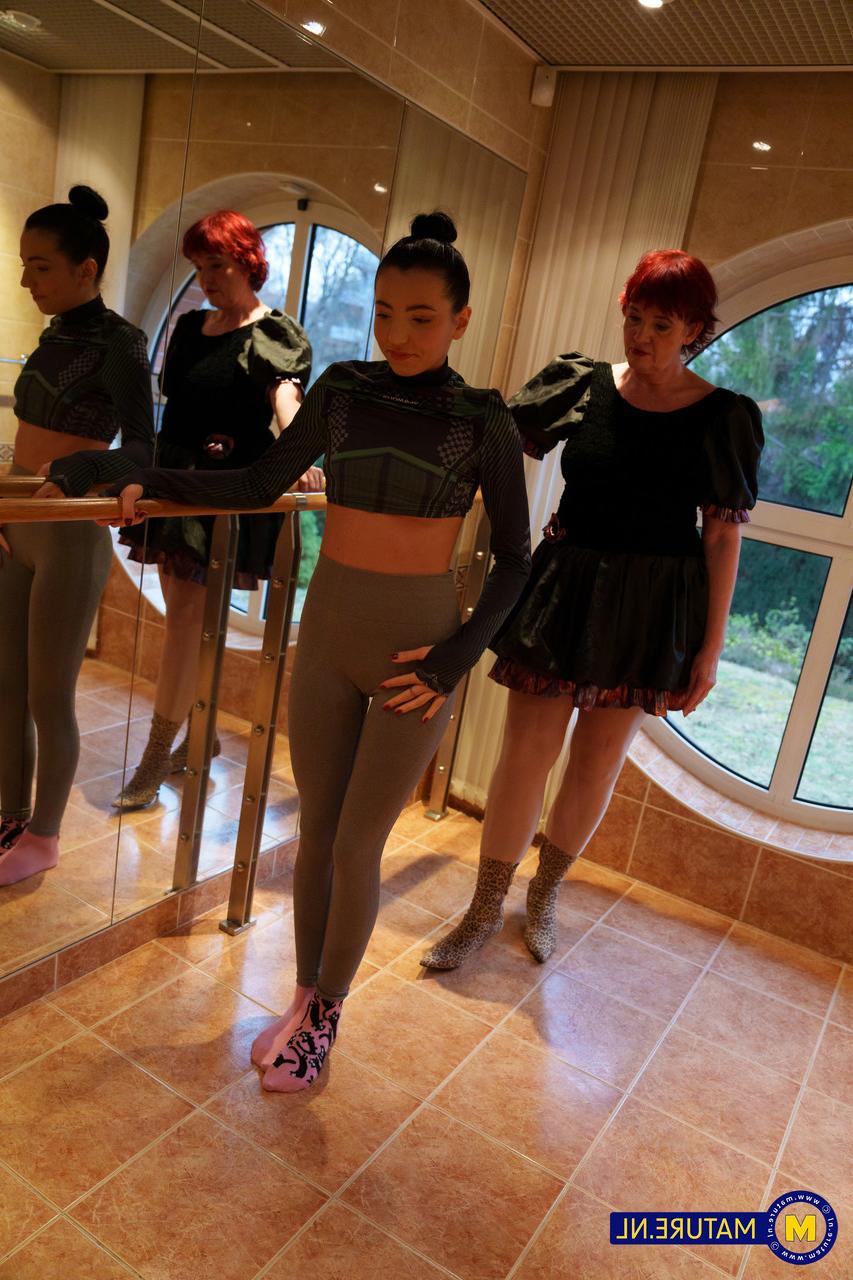 20P Petite babe Mitzi X enjoys some oral sex with her lesbian ballet teacher