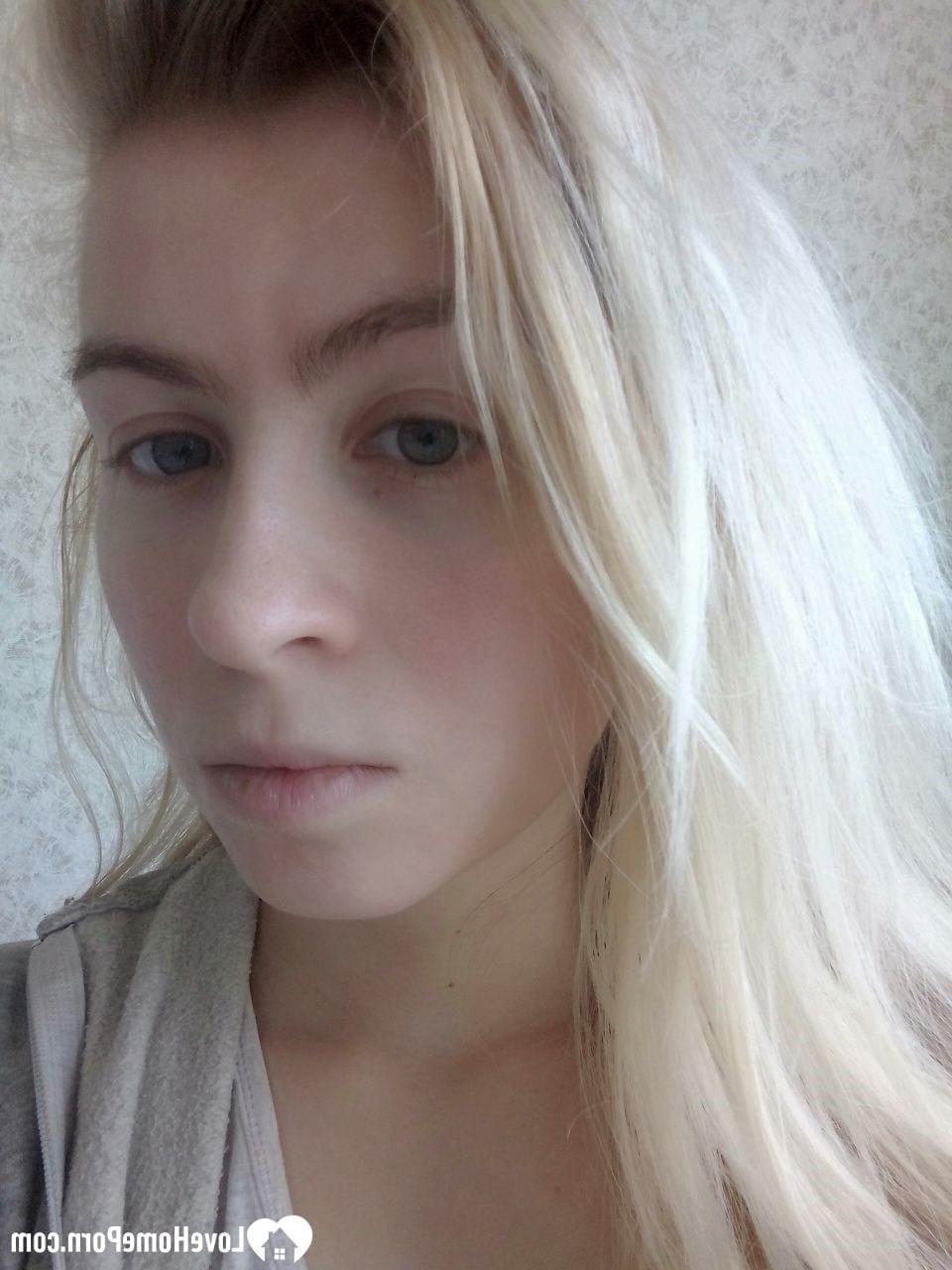 20P Blonde babe with a pretty face shows her small tits and her big ass