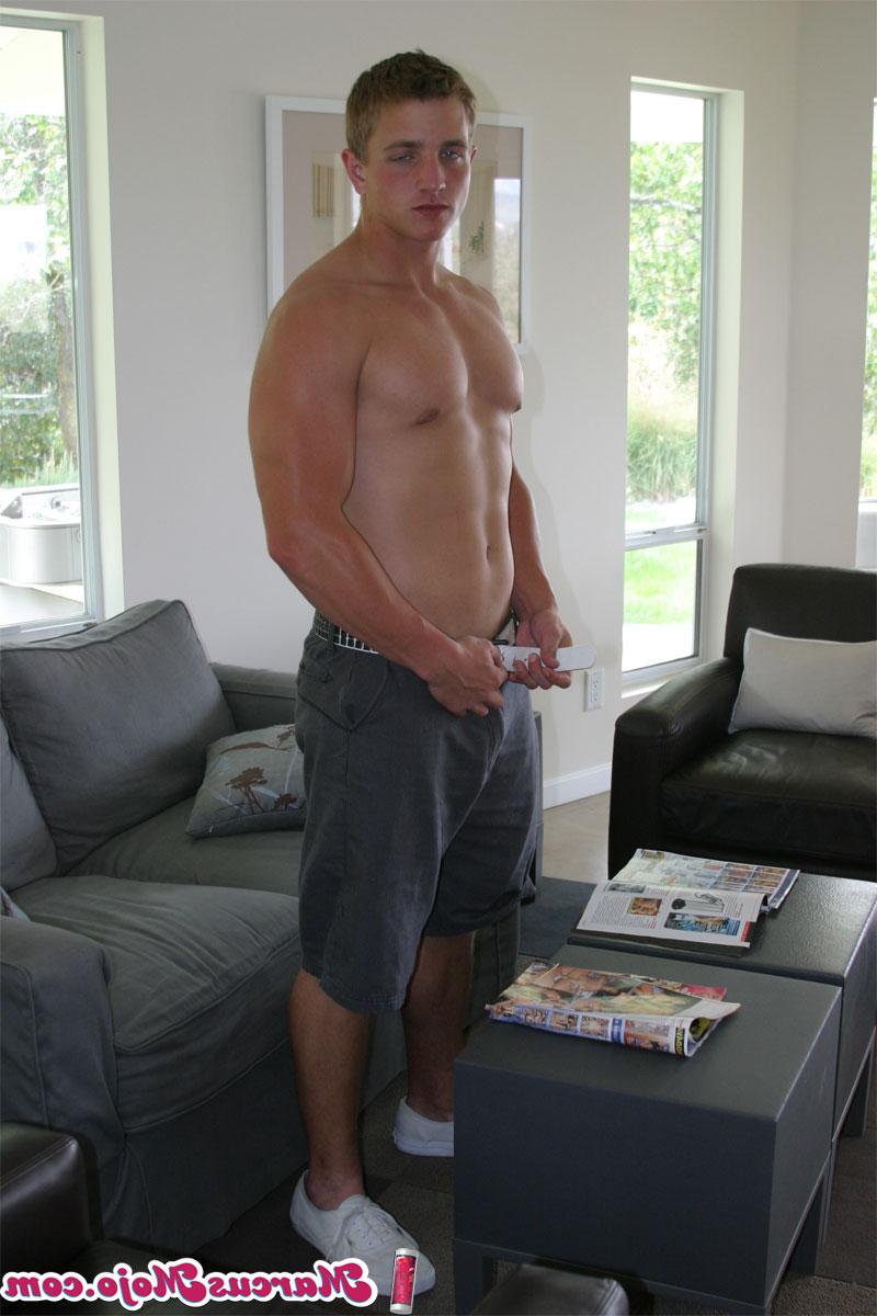 20P Muscular dude Marcus Mojo showing off his athletic nude body & his big dick