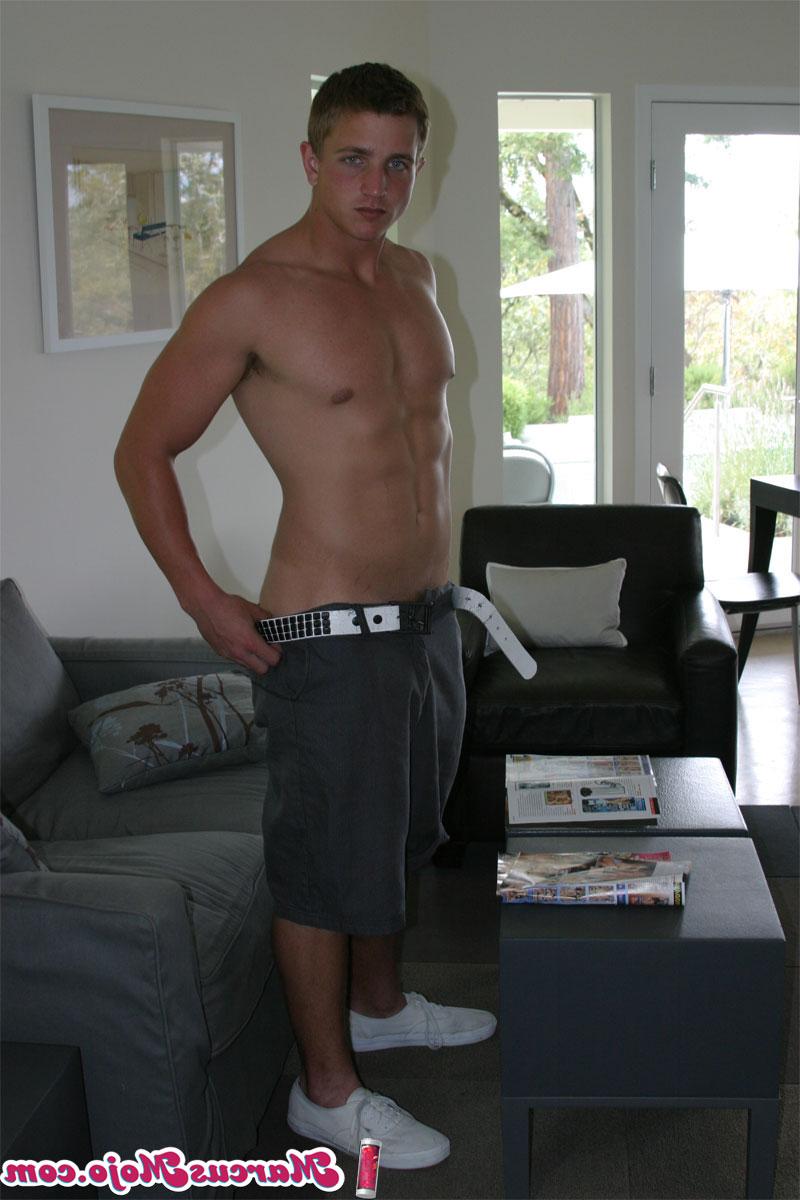 20P Muscular dude Marcus Mojo showing off his athletic nude body & his big dick