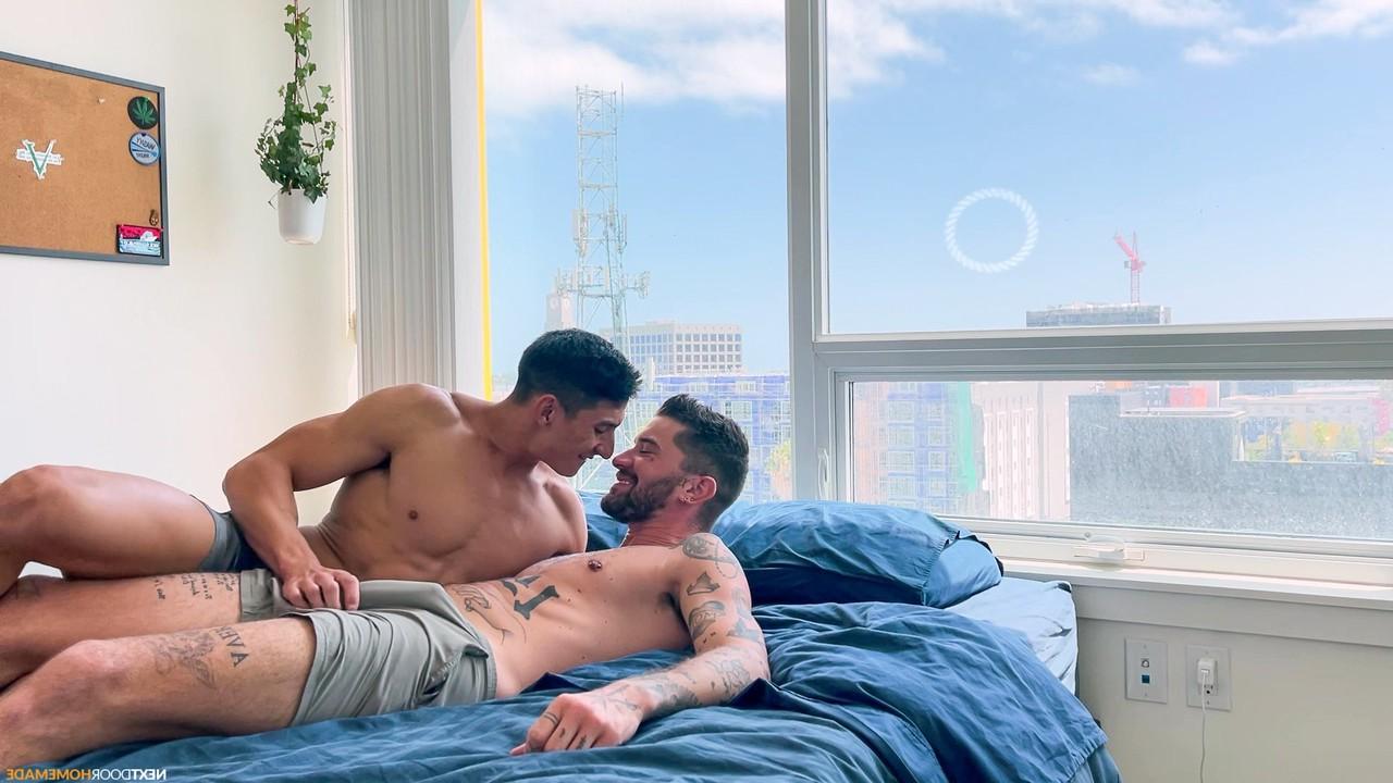 20P Gay stud Chris Damned enjoys hardcore anal sex with his new lover Jim Fit