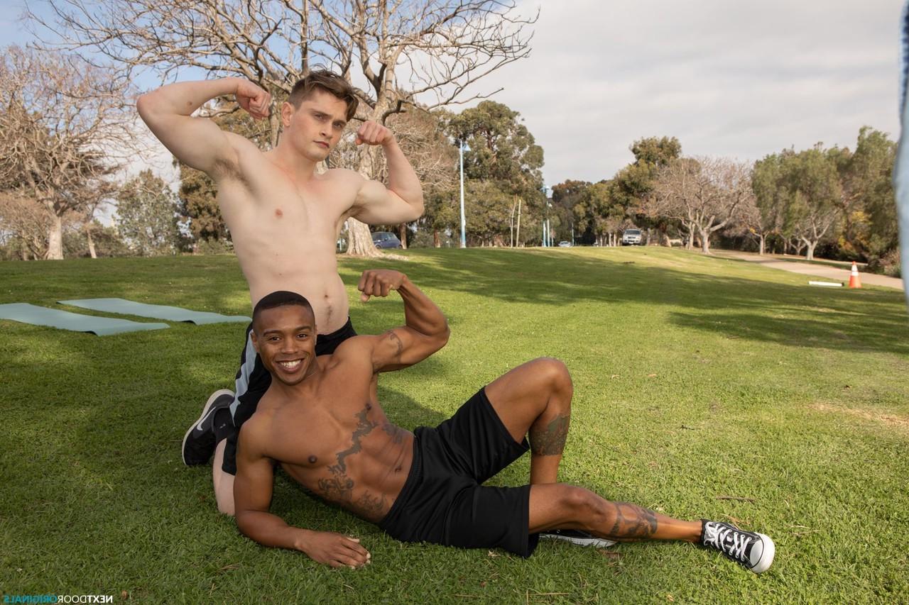 20P Kinky gays Jay Tee and Jake Waters undress and enjoy an IR fuck on a couch