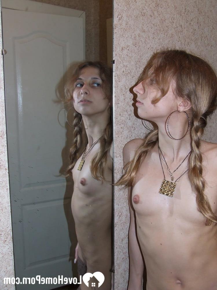 20P Brazen girlfriend shows her booty & holes while posing in her nylon stockings