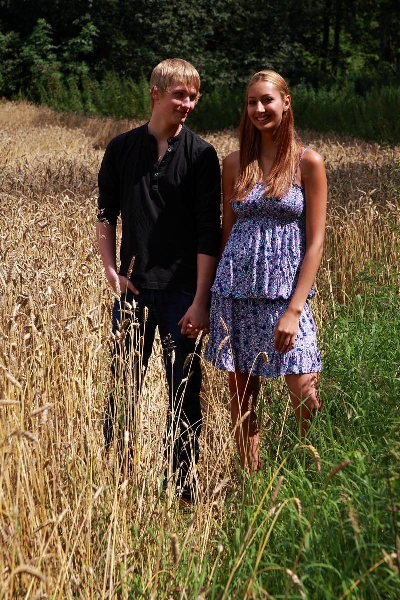 20P Young couple Kitty Jane & Augustin have sex in a field of wheat