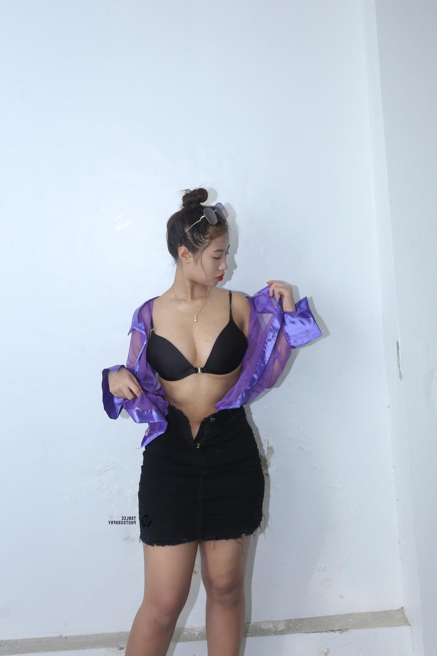 20P Glamorous Asian babe Rosy strips and shows her big natural tits