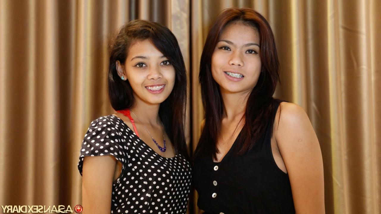 20P Asian babes Bennu & Htway enjoy a POV threesome after smoking while naked