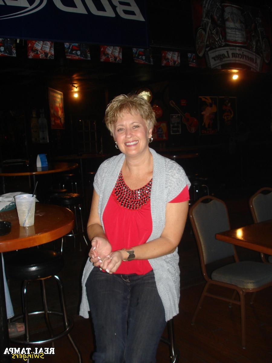20P Short haired granny Double Dee and her friends show their tits and twats