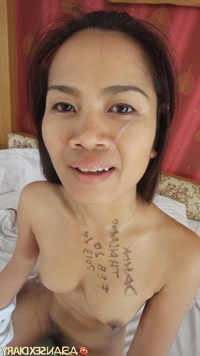20P Die zierliche asiatische Schönheit On erhält eine Gesichtsbehandlung, nachdem sie ihre haarige Muschi gefickt hat