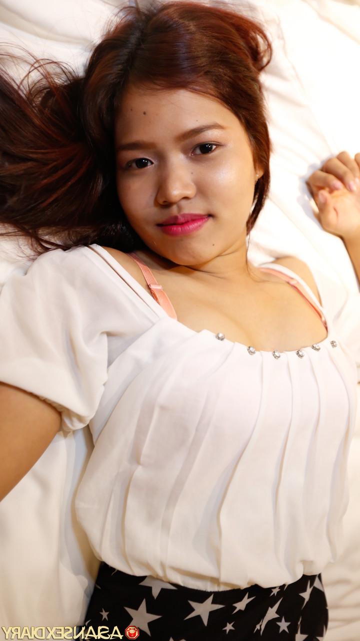20P Lovely Asian babe May J enjoys POV hardcore sex after a hot striptease