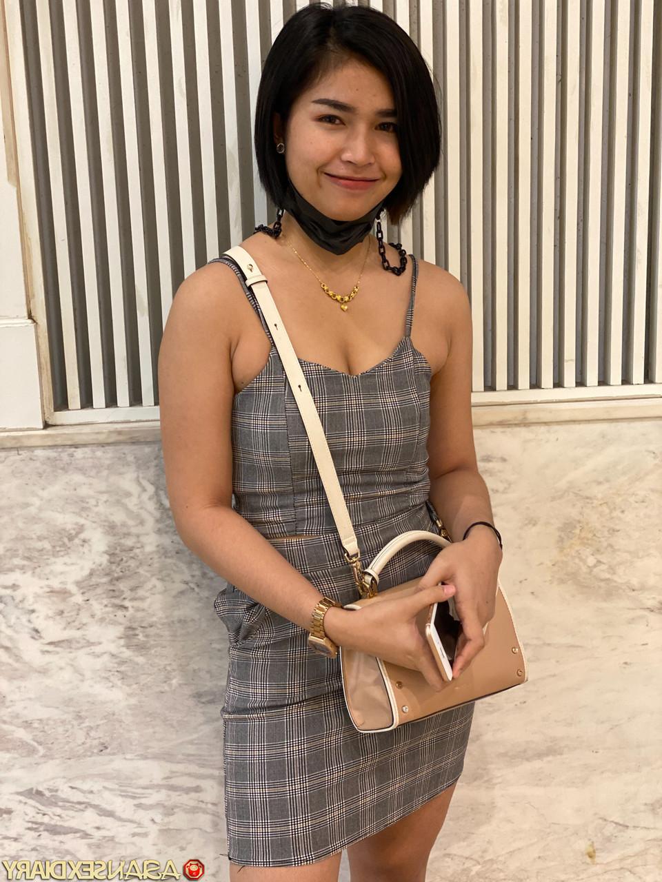 20P Pretty Asian babe Toei B teases in a sexy tight dress and gets a dicking