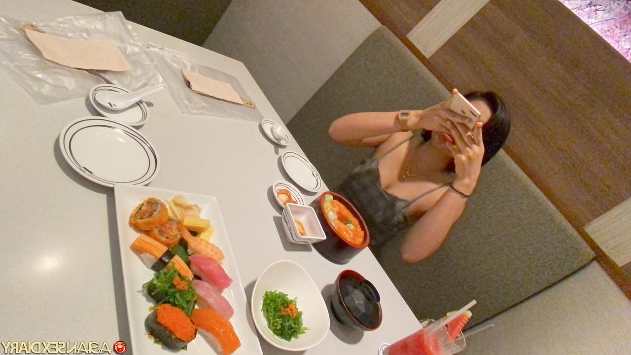 20P Pretty Asian babe Toei B teases in a sexy tight dress and gets a dicking