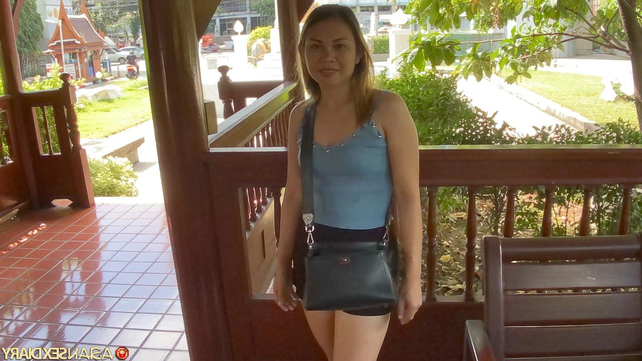 20P Chubby Asian babe Oan strips at the casting and enjoys POV sex with a stranger
