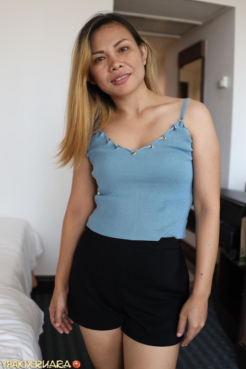 20P Chubby Asian babe Oan strips at the casting and enjoys POV sex with a stranger