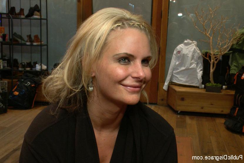 15P Busty blonde undergoes sensory deprivation before a public gangbang