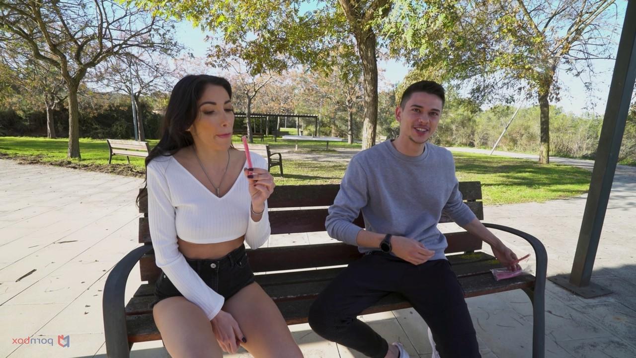 20P French vixen with big tits Clea Gaultier gets her pretty ass fucked in public