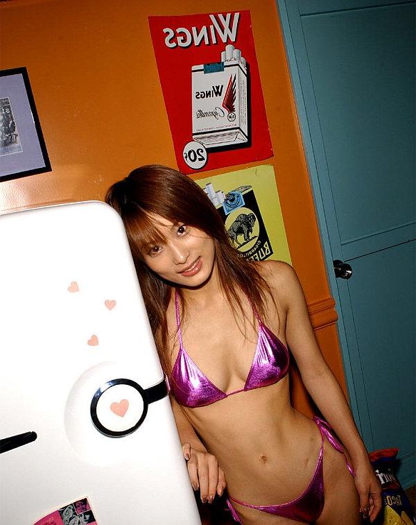 16P Redheaded Japanese girl Ryoko Mitake frees her natural tits during solo action