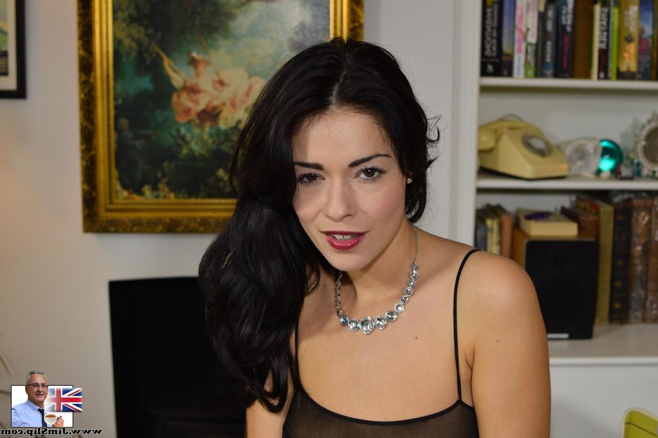 17P Beautiful brunette Ava sucks big oldman cock & gets on top for young old fuck