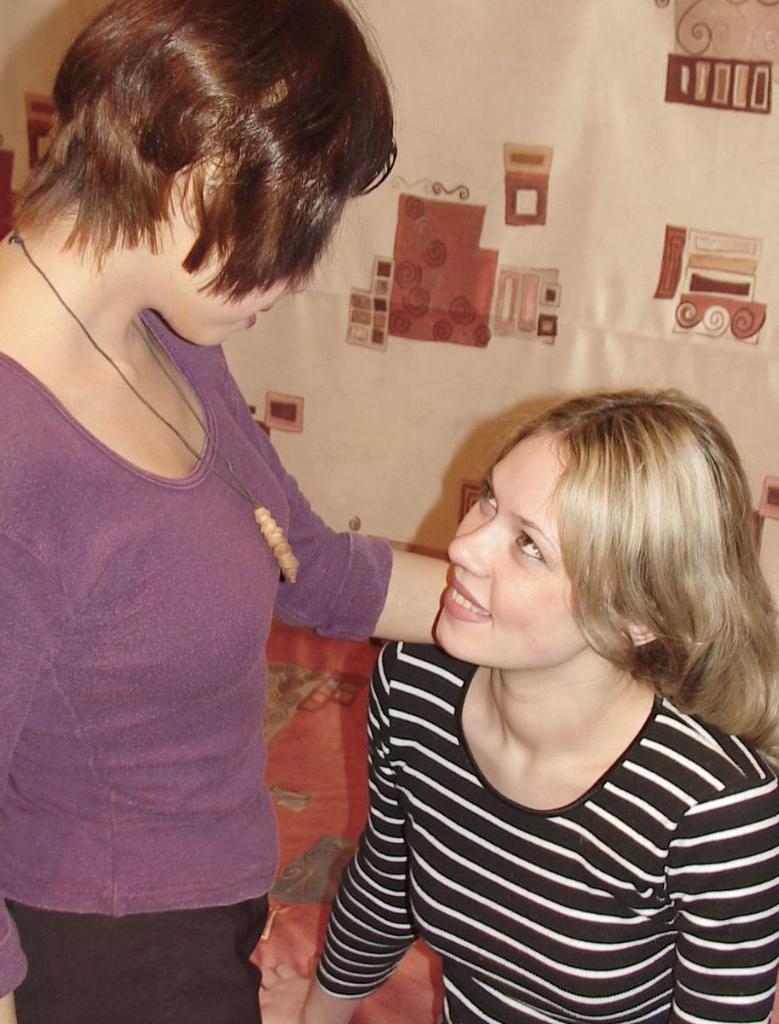 18P Interracial lesbians get undressed before partaking in BDSM play