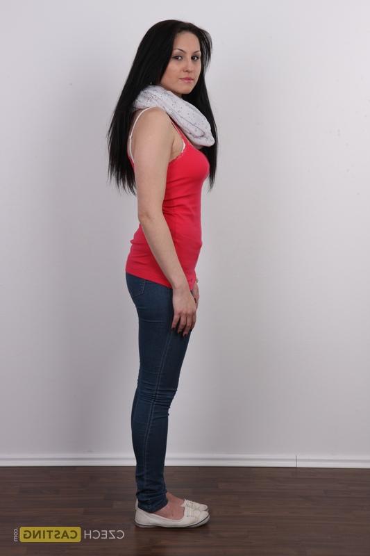 20P Brunette amateur Barbora models fully clothed and then stark naked