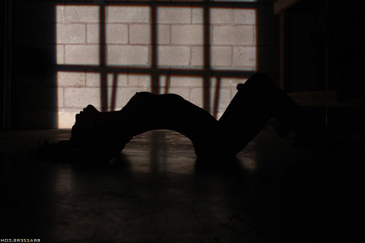 17P Black haired Asian hottie Asa Akira dances and teases in a dark room