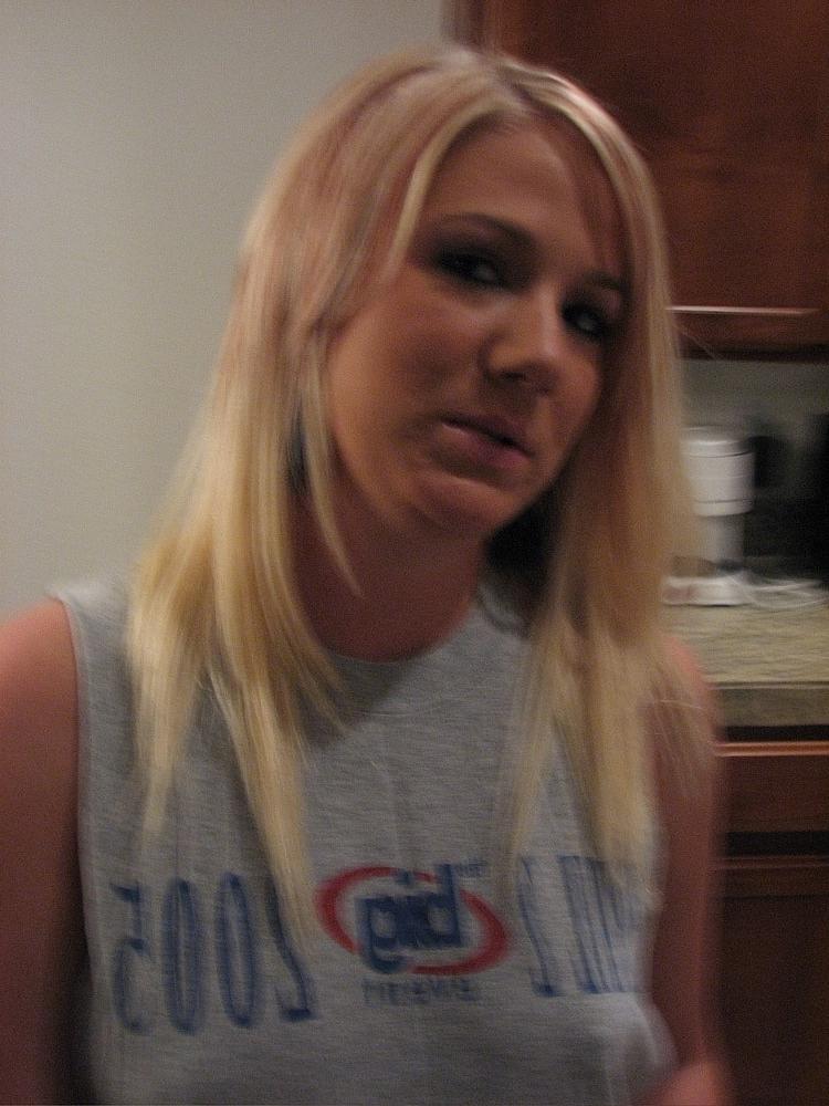 20P Tipsy amateur babe Austin Candid unveils her big tits with pierced nipples