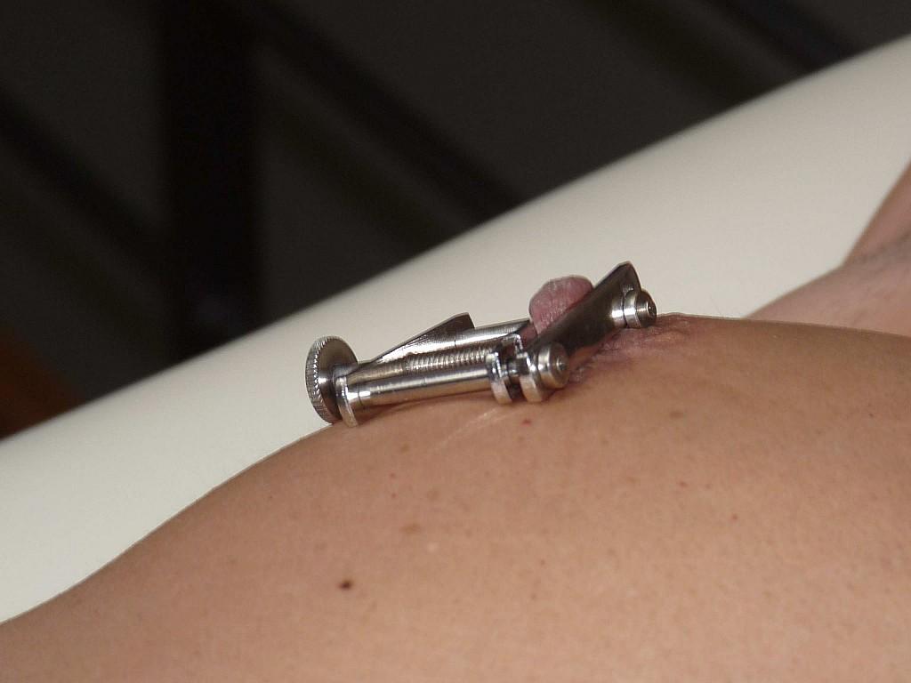12P White girl is restrained and blindfolded while being penetrated with needles