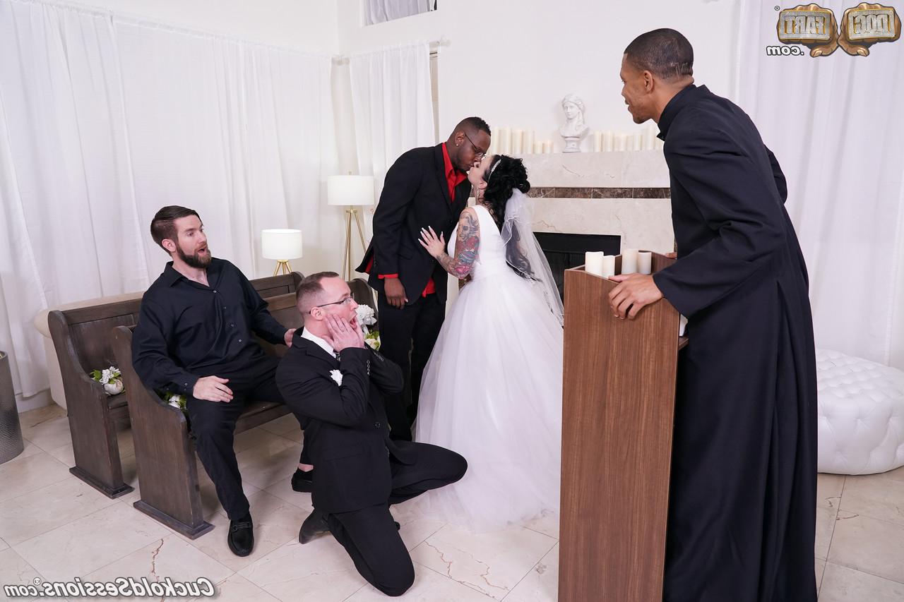 15P Payton Preslee gets married before interracial MMF sex in front of her husband