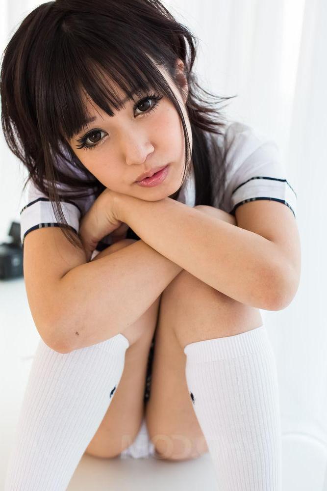 12P Adorable Japanese coed Kotomi licks a penis in white knee socks