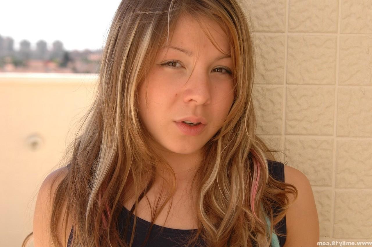 15P 18-year-old hottie uncovers her tiny tits before pulling down her underwear