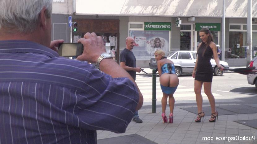 15P Nikki Thorn is humiliated in public before being gangbanged as well