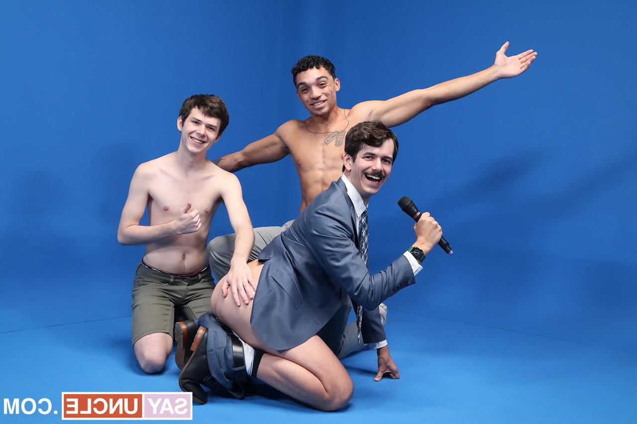 12P Kinky white twink takes massive knobs from a hot gay and an older dude
